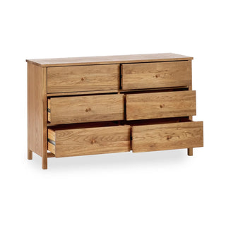 Coxmoor 6 Drawer Wooden Chest - Natural Finish