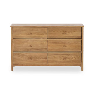Coxmoor 6 Drawer Wooden Chest - Natural Finish