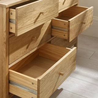 Coxmoor 6 Drawer Wooden Chest - Natural Finish