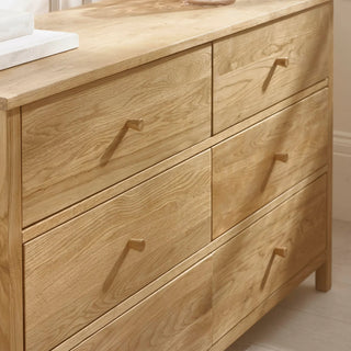 Coxmoor 6 Drawer Wooden Chest - Natural Finish