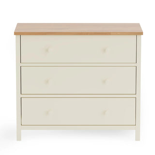 Coxmoor 3 Drawer Wooden Chest – White and Oak Finish