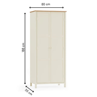 Coxmoor Wardrobe, Ivory and Oak