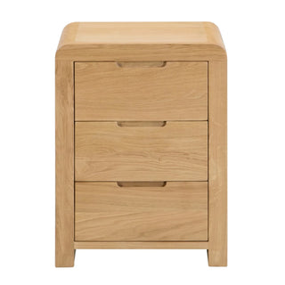 Set of 2 Curve 3 Drawer Bedside Tables