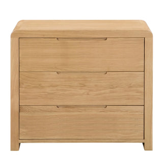 Curve 3 Drawer Chest – Oak Wood
