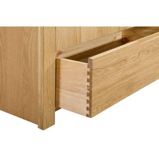 Curve 6 Drawer Wide Chest, Oak Wood