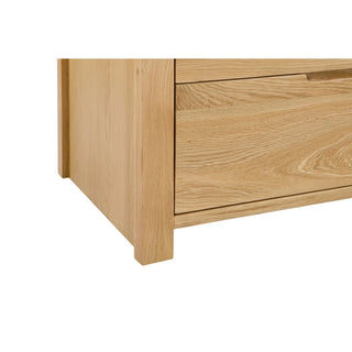 Curve 6 Drawer Wide Chest, Oak Wood