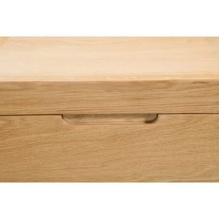 Curve 6 Drawer Wide Chest, Oak Wood
