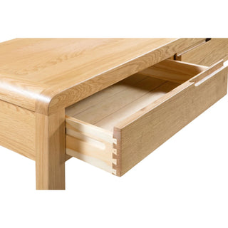 Curve 2 Drawer Dressing Table & Stool - Oak Woo