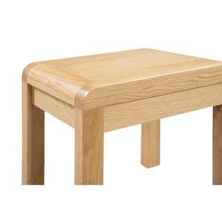 Curve 2 Drawer Dressing Table & Stool - Oak Woo