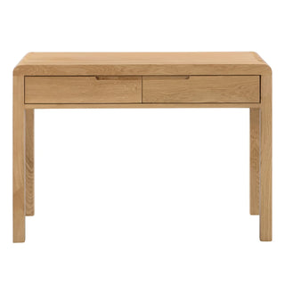 Curve 2 Drawer Dressing Table & Stool - Oak Woo