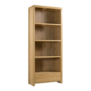 Curve Tall Bookcase, Oak Wood