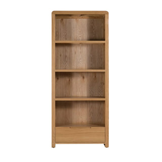 Curve Tall Bookcase, Oak Wood