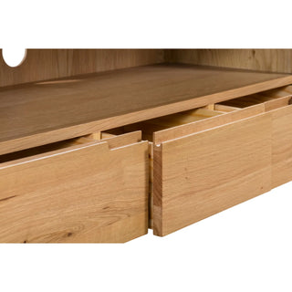 Curve Oak TV Unit