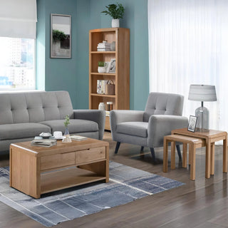 Curve Oak TV Unit