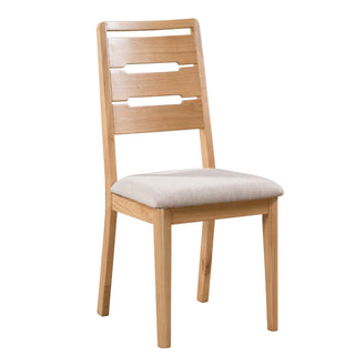 Pair of 2 Curve Oak Dining Chairs