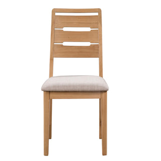 Pair of 2 Curve Oak Dining Chairs