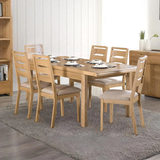 Pair of 2 Curve Oak Dining Chairs