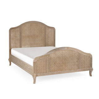 Fleur Rattan Bed, Solid Wood