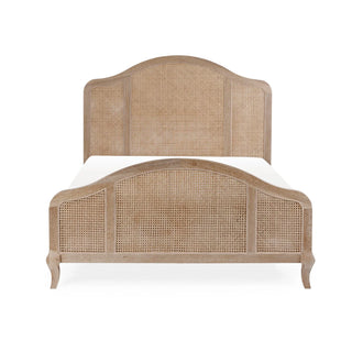 Fleur Rattan Bed, Solid Wood