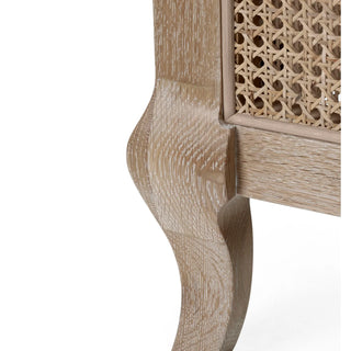 Fleur Rattan Bed, Solid Wood