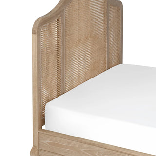 Fleur Rattan Bed, Solid Wood