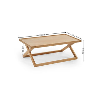 Haddon Oak Wood Coffee Table