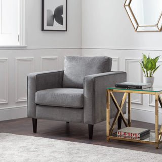 Hayward Chair - Grey Chenille Fabric