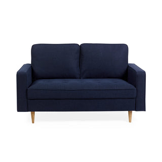 Henrietta 2-Seater Sofa in Deep Blue Linen