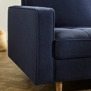Henrietta 2-Seater Sofa in Deep Blue Linen