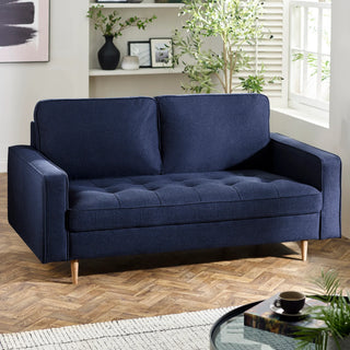 Henrietta 3-Seater Sofa in Deep Blue Linen