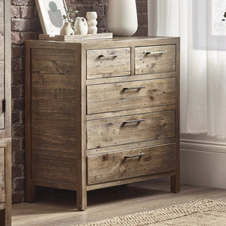 Heritage 3+2 Drawer Chest, Reclaimed Wood