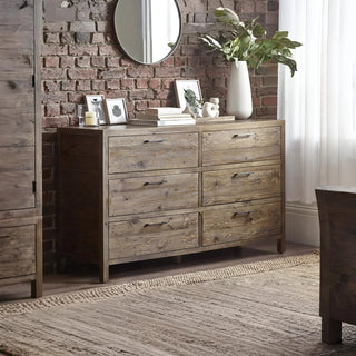 Heritage 6 Drawer Wide Chest, Reclaimed Wood