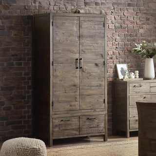 Heritage 2 Door Wardrobe, Reclaimed Wood