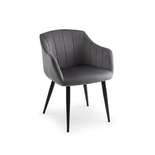 Set of 2 Hobart Scalloped Dining Chairs – Grey