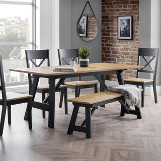 Hockley Dining Table – Black & Oak