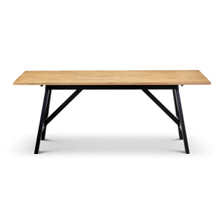 Hockley Dining Table – Black & Oak