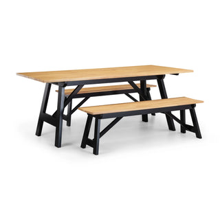 Hockley Dining Table – Black & Oak