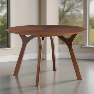 Huxley 4 Seater Round Dining Table – Walnut