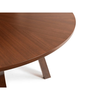 Huxley 4 Seater Round Dining Table – Walnut