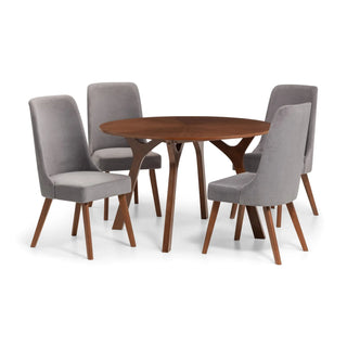 Huxley 4 Seater Round Dining Table – Walnut