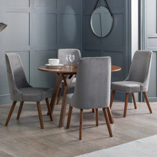 Huxley 4 Seater Round Dining Table – Walnut