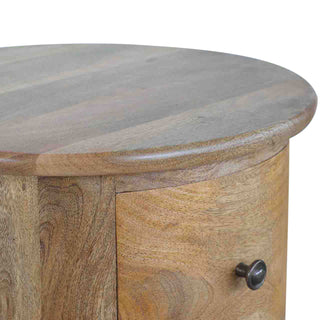 Oak Finish Drum Chest – 3 Drawer