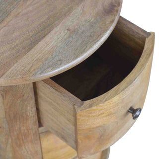 Oak Finish Drum Chest – 3 Drawer