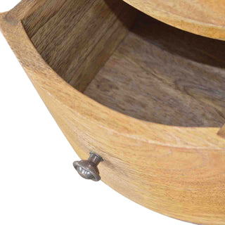 Oak Finish Drum Chest – 3 Drawer
