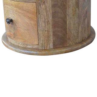 Oak Finish Drum Chest – 3 Drawer