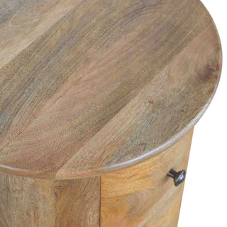 Oak Finish Drum Chest – 3 Drawer