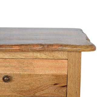 Mango Wood Cabriole Leg Bedside Table