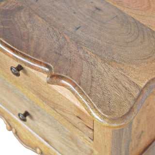 Mango Wood Cabriole Leg Bedside Table