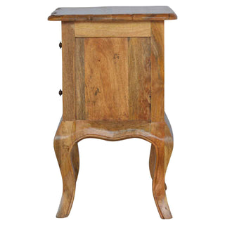Mango Wood Cabriole Leg Bedside Table