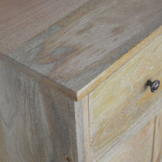 Solid Mango Wood 8 Drawer Chest in Oak Finish